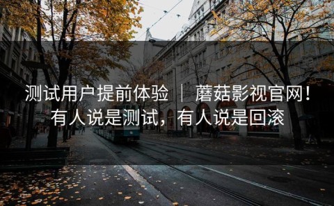 测试用户提前体验 ｜ 蘑菇影视官网！有人说是测试，有人说是回滚